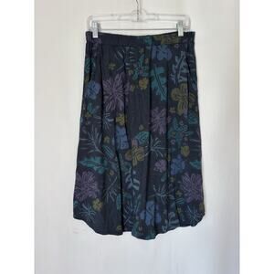 Fresh Produce Skirt Womens Small Medium Floral Stretch Elastic Waist Aline Knee